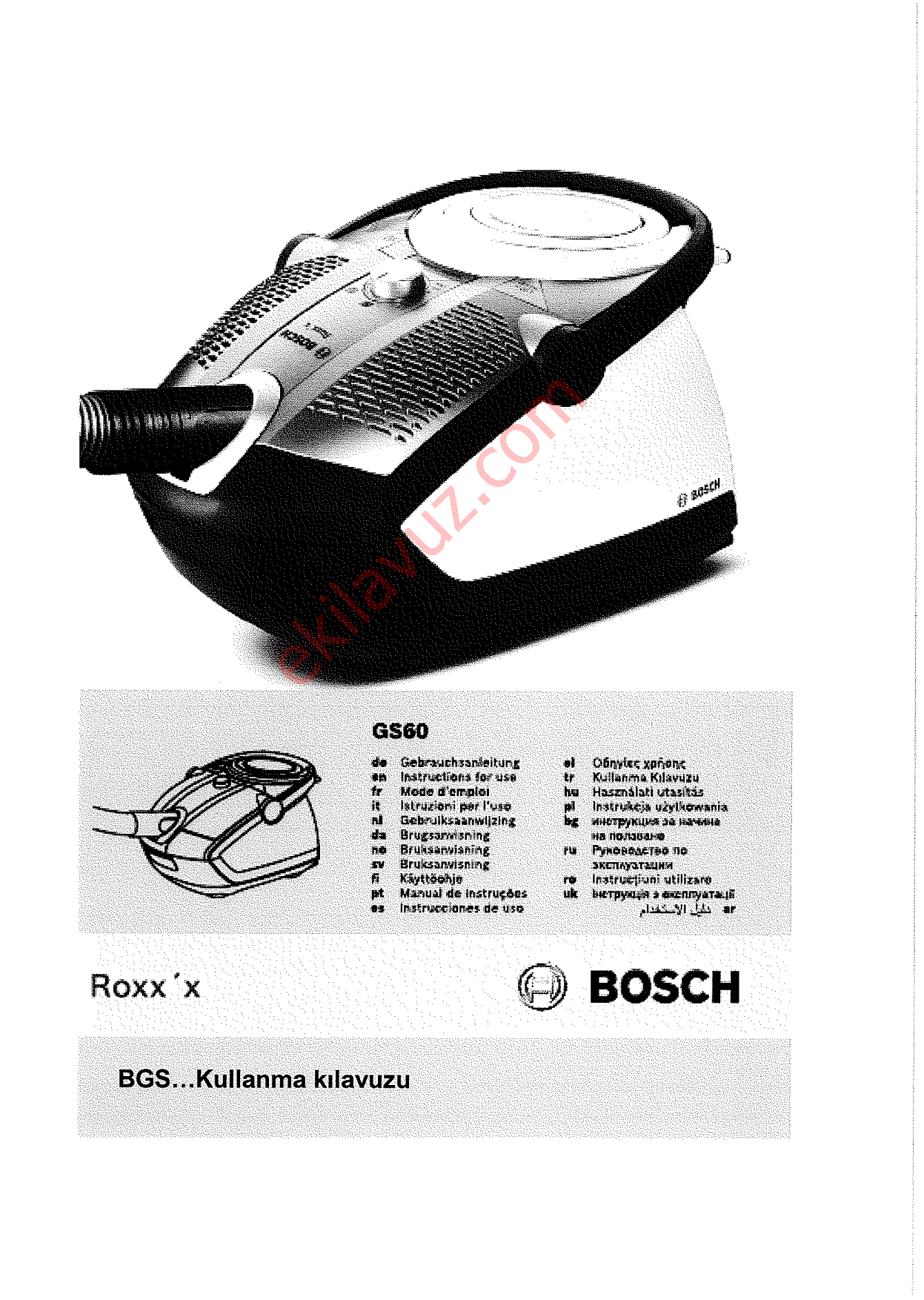 Bosch Bgs Serisi Tum Modeller Elektrik Supurgesi Kullanma