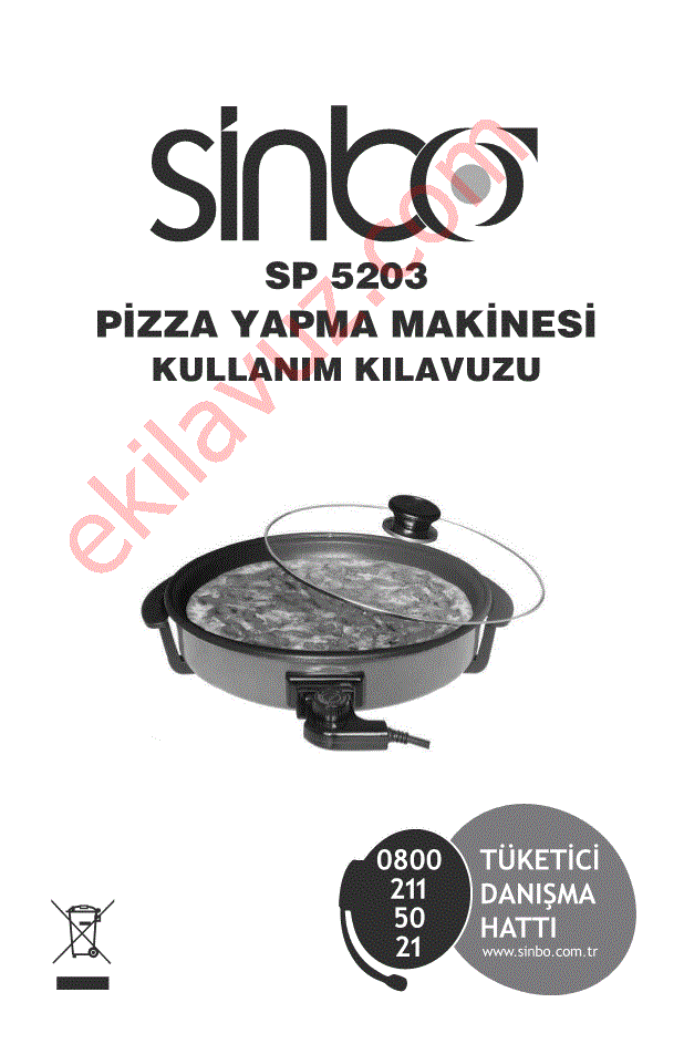 sinbo sp 5204 pizza tavası