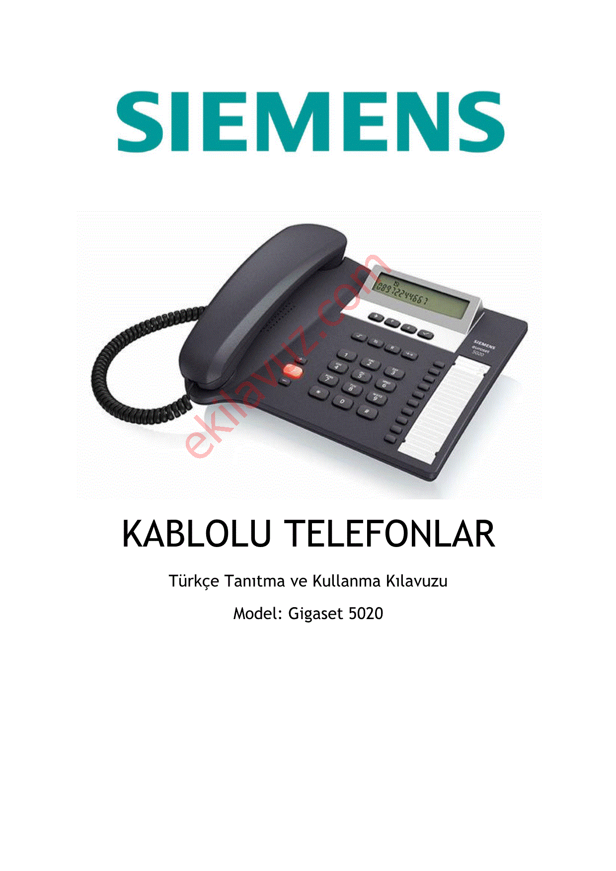 Siemens GİGASET 5020 Kablolu Telefonlar - Kullanma Kılavuzu - Sayfa:1 -  ekilavuz.com