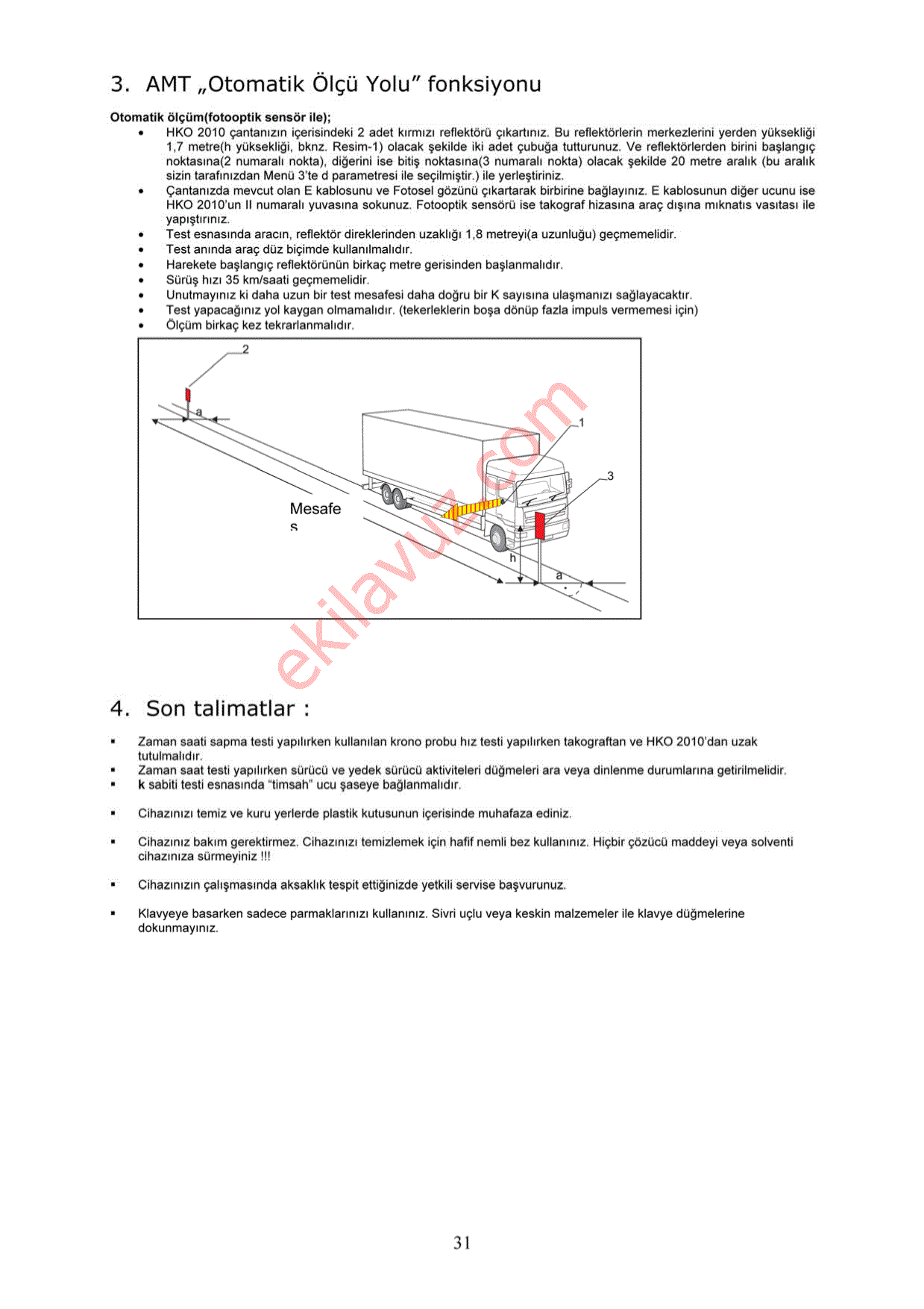 Hkoturk Hko 2010 Takograf Kalibrasyon Cihazi Kullanma Kilavuzu Sayfa 23 Ekilavuz Com